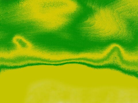 abstract watercolor background texture . illustration sky clooud and waves shapes with green and yellow colors , abstract light images grainy and blur texture 