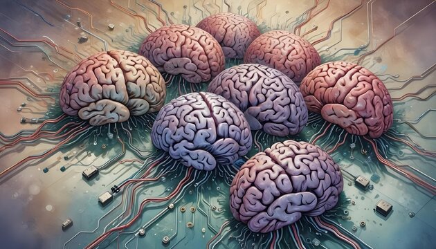 Computer-Style Realistic 3D Fusion of Human Brains - Brain Computer Interface - Biological Computing