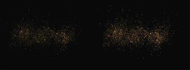 Isolated gold glitter festive celebration element