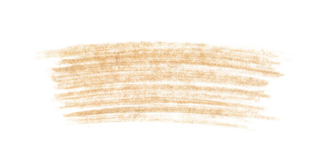 Orange Wax Crayon Strokes Isolated on White. Hand Drawn Pastel Chalk Stripes Background. Kids Hand Painting Texture Design Element.