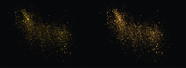 Splatter gold glitter stardust golden color confetti background