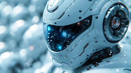 Stylized Robotic Background with Abstract Machinery