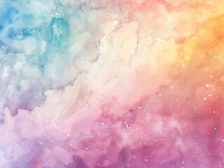 Fototapeta premium Abstract Watercolor Splashes Background in Cool Blue TonesSubtle Textures