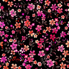 Lovely Pink Flower Diamond Grid Pattern for Home Furnishings