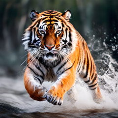 Fototapeta premium tiger in the water
