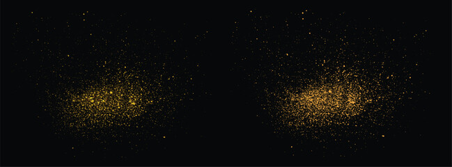 Vector illustration spray gold glitter stardust texture