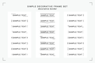 Simple little decorative text frame set