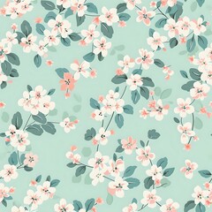 Beauty of Flowers Grid Pattern