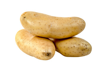 raw potatoes isolated