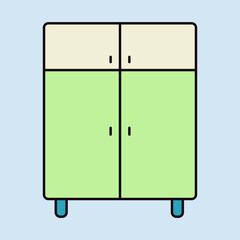 Cupboard vector icon. Furniture sign