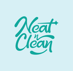 Obraz premium neat and clean logo for cleaning services