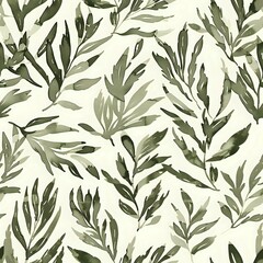 Fototapeta premium Nature Inspired Botanical Pattern for Home Decor