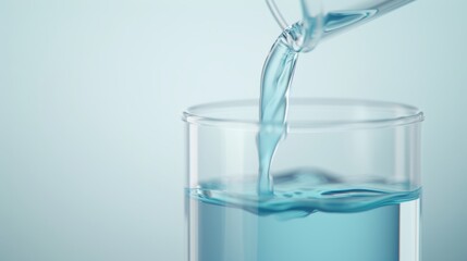 A glass of water is being poured into it