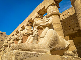 Karnak Temple is dedicated to the temple complex of Ancient Egypt. Thebes, Karnak, Luxor, Egypt