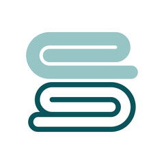 Obraz premium Stack of folded bath towels or napkins vector icon