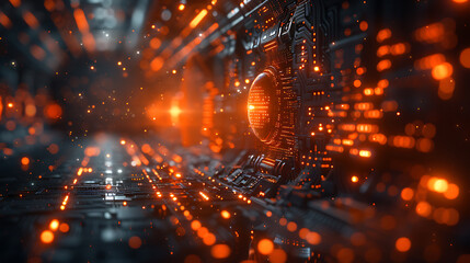 Obraz premium Machine Learning Architectures: Technology Backdrop