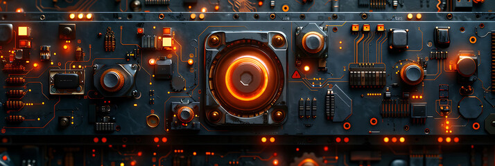 Fototapeta premium Elevate Your Creativity with Copper-Toned Robotic Canvas