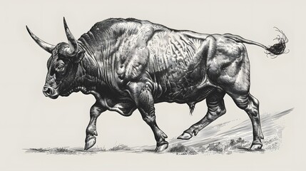 Obraz premium big bull background