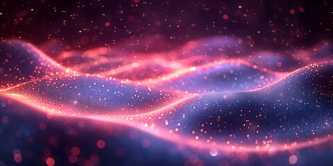 Obraz premium Abstract Big Data Visualization: Electric Blue Hues