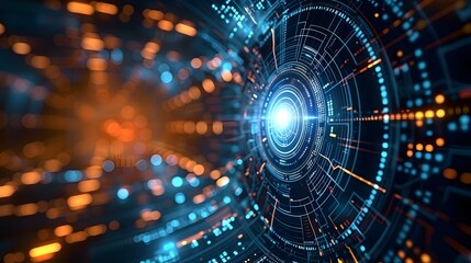 Obraz premium futuristic technology background