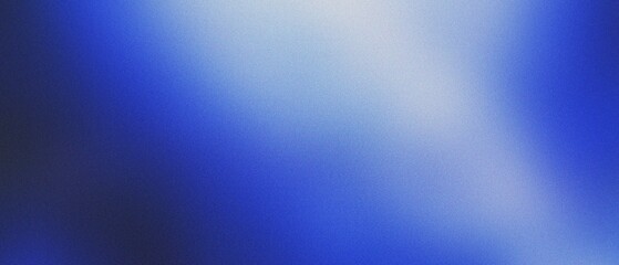 Abstract Blue Gradient Background with Soft Light Effects and Smooth Transitions, blurred noise, and grainy texture