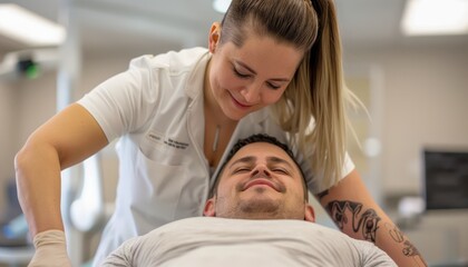 Obraz premium Experience the Power of Physical Therapy Promoting Effective Healing and Restorative Care for Your Body Our Experienced Therapists Provide Personalized Treatment Plans to Help You Achieve Optimal