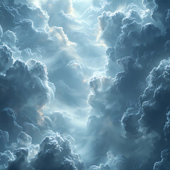 Inspiring Gray-Blue Cloud Computing Concept