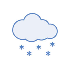 Snow Cloud vector icon