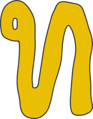 Cute Thai Alphabet Bold Doodle