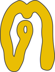 Cute Thai Alphabet Bold Doodle