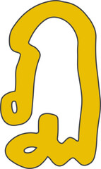 Cute Thai Alphabet Bold Doodle