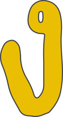 Cute Thai Alphabet Bold Doodle