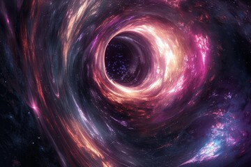 Supermassive Black Hole Art Imitation, Generative AI Illustration, Mysterious Universe