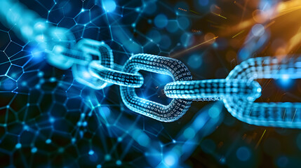 Blockchain enhances global data security and enables secure digital transactions and communication. Concept Cybersecurity, Data Privacy, Digital Transactions, Blockchain Technology
