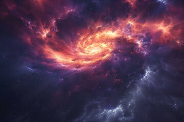 Obraz premium Galactic space background with stars and nebula.