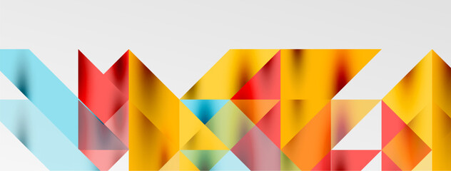 Tech minimal overlapping triangle shapes elements geometric graphic pattern