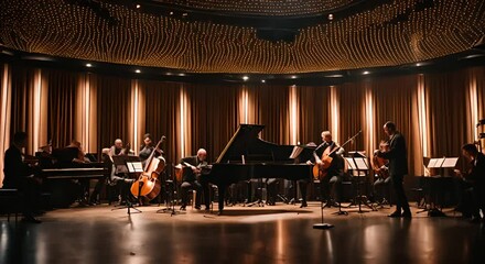 Piano in a jazz club.
