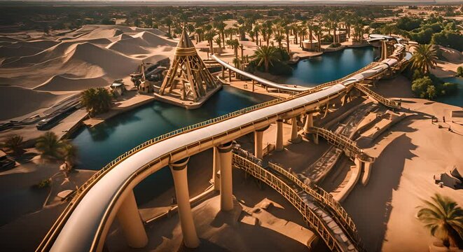 Theme park with the theme of Egypt.