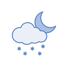 Winter Night vector icon