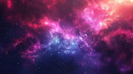 Cosmic Dreamscape - Vibrant Space-themed Abstract Background with Stars, Galaxies, and Nebulae