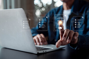 Quality Certificate and Checklist document analyst target marketing planning assignment with quality management. Standardization, certification.