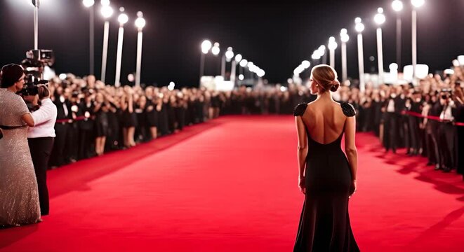 Famous woman on the red carpet.
