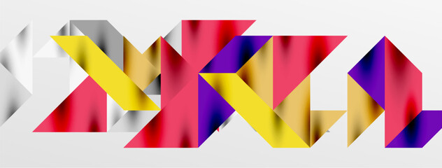 Tech minimal overlapping triangle shapes elements geometric graphic pattern