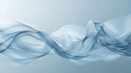 Obraz premium Delicate, wispy lines on a calming blue background