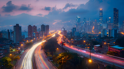 Fototapeta premium Mergers and Acquisitions: A Venezuelan business professional in Caracas developing an acquisition strategy with dynamic range optimization to ensure clear visual presentations of merger synergies