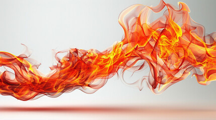 fire and flames, burning fire isolated on white background