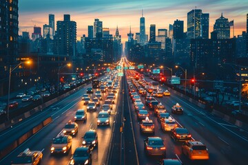 Rush hour traffic in New York City
