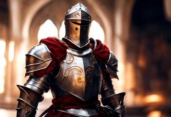 Naklejka premium knight rpg painting paladin noble technology strong concept caravaggio archetype style rouge ng illustration fighter metal tools armour character dnd roleplaying warrior gothic young