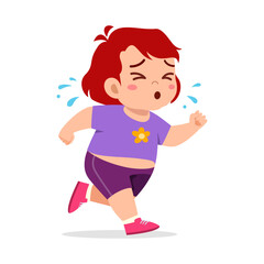 fat little kid do running for weight loss