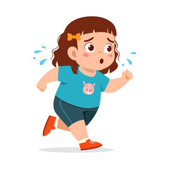 fat little kid do running for weight loss